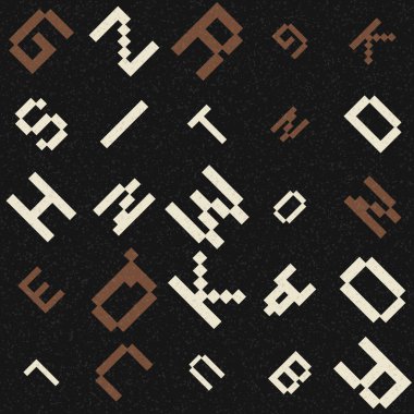 Soyut Geometrik Desen üretken hesaplama sanatı çizimi