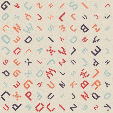 Soyut Geometrik Desen üretken hesaplama sanatı çizimi