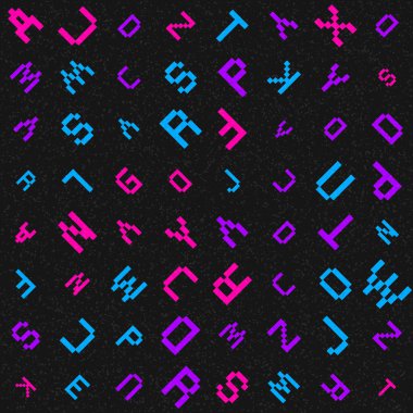 Soyut Geometrik Desen üretken hesaplama sanatı çizimi