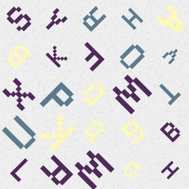 Soyut Geometrik Desen üretken hesaplama sanatı çizimi