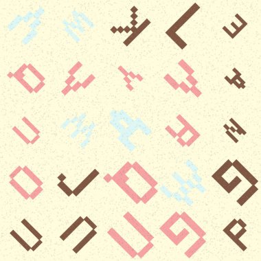 Soyut Geometrik Desen üretken hesaplama sanatı çizimi