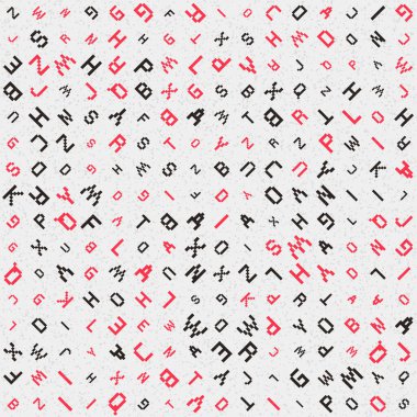 Rastgele alfabe harfleri, vektör duvar kağıdı 