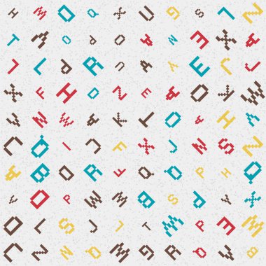 Soyut Geometrik Desen üretken hesaplama sanatı çizimi