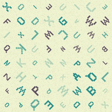 Soyut Geometrik Desen üretken hesaplama sanatı çizimi