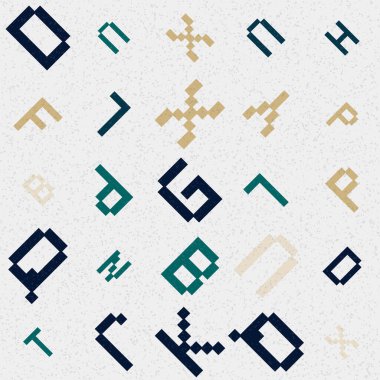 Soyut Geometrik Desen üretken hesaplama sanatı çizimi