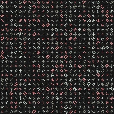 Rastgele alfabe harfleri, vektör duvar kağıdı 