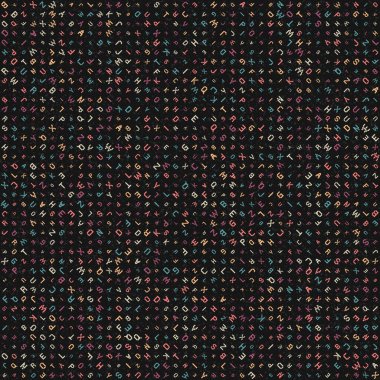 Soyut Geometrik Desen üretken hesaplama sanatı çizimi