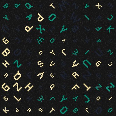 Soyut Geometrik Desen üretken hesaplama sanatı çizimi