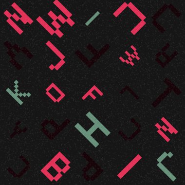 Soyut Geometrik Desen üretken hesaplama sanatı çizimi