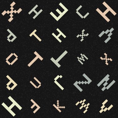 Soyut Geometrik Desen üretken hesaplama sanatı çizimi