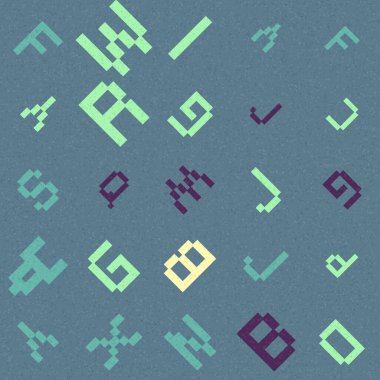 Soyut Geometrik Desen üretken hesaplama sanatı çizimi