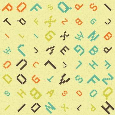Soyut Geometrik Desen üretken hesaplama sanatı çizimi