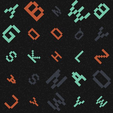 Soyut Geometrik Desen üretken hesaplama sanatı çizimi