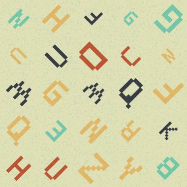 Soyut Geometrik Desen üretken hesaplama sanatı çizimi
