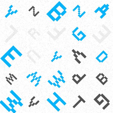 Soyut Geometrik Desen üretken hesaplama sanatı çizimi