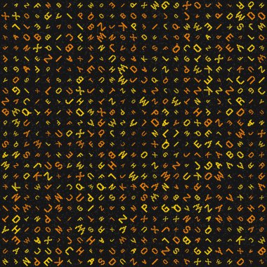 Soyut Geometrik Desen üretken hesaplama sanatı çizimi