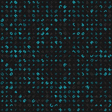 Rastgele alfabe harfleri, vektör duvar kağıdı 