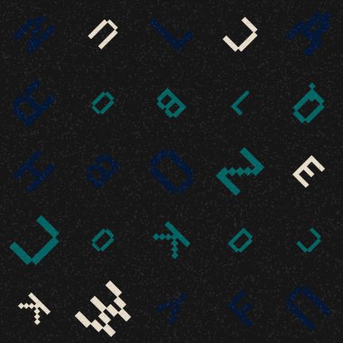 Soyut Geometrik Desen üretken hesaplama sanatı çizimi