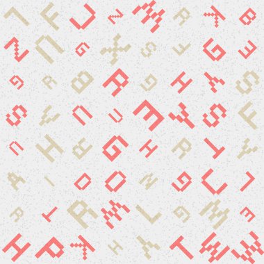 Rastgele alfabe harfleri, vektör duvar kağıdı 