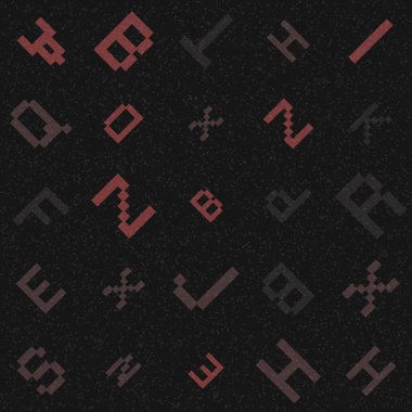 Soyut Geometrik Desen üretken hesaplama sanatı çizimi