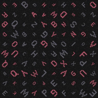 Rastgele alfabe harfleri, vektör duvar kağıdı 