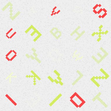 Soyut Geometrik Desen üretken hesaplama sanatı çizimi