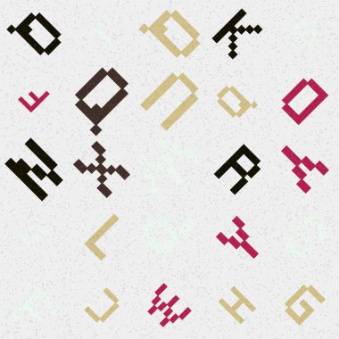 Soyut Geometrik Desen üretken hesaplama sanatı çizimi