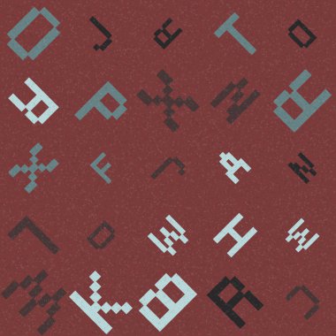 Rastgele alfabe harfleri, vektör duvar kağıdı 