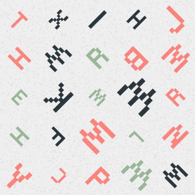 Rastgele alfabe harfleri, vektör duvar kağıdı 