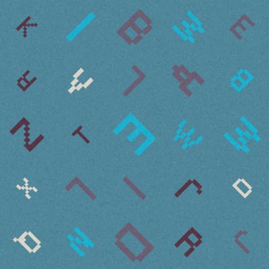 Soyut Geometrik Desen üretken hesaplama sanatı çizimi