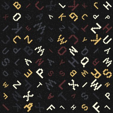 Soyut Geometrik Desen üretken hesaplama sanatı çizimi