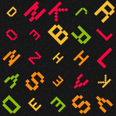 Soyut Geometrik Desen üretken hesaplama sanatı çizimi