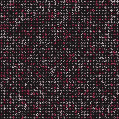 Soyut Geometrik Desen üretken hesaplama sanatı çizimi