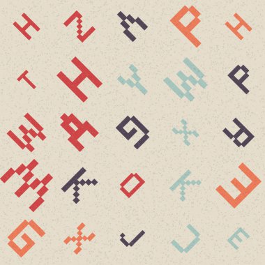 Soyut Geometrik Desen üretken hesaplama sanatı çizimi