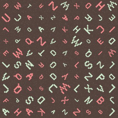 Rastgele alfabe harfleri, vektör duvar kağıdı 