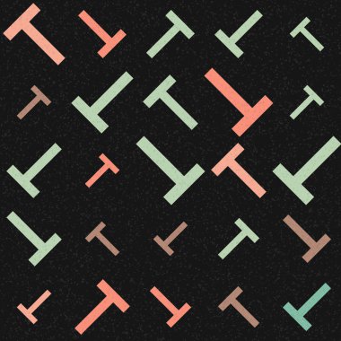 Soyut Geometrik Desen Üretken hesaplama sanatı, vektör illüstrasyonu