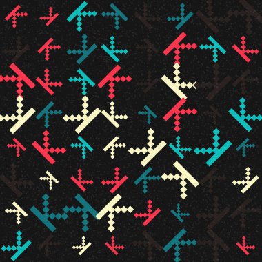 Soyut Geometrik Desen Üretken hesaplama sanatı, vektör illüstrasyonu