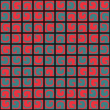 Soyut geometrik desen, renk vektörü çizimi