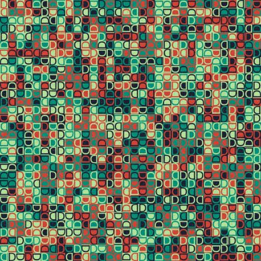 Soyut Geometrik Desen, üretken hesaplama sanatı, vektör illüstrasyonu 