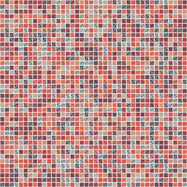 Soyut Geometrik Desen, üretken hesaplama sanatı, vektör illüstrasyonu 