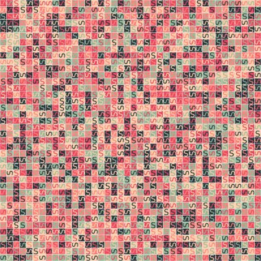 Soyut Geometrik Desen, üretken hesaplama sanatı, vektör illüstrasyonu 