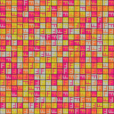 Soyut Geometrik Desen, üretken hesaplama sanatı, vektör illüstrasyonu  