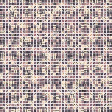 Soyut Geometrik Desen, üretken hesaplama sanatı, vektör illüstrasyonu 