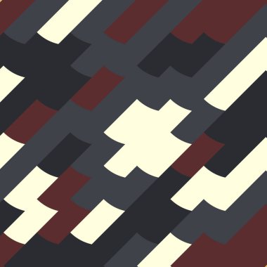 Renkli fayans, kusursuz rastgele dokuma mozaik deseni, bağlantı sanatı arkaplan tasarımı illüstrasyonu, soyut geometrik desenli üretken hesaplama sanatsal illüstrasyonu