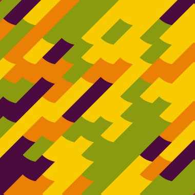 Soyut Geometrik Desen, üretken hesaplama sanatı, vektör illüstrasyonu 