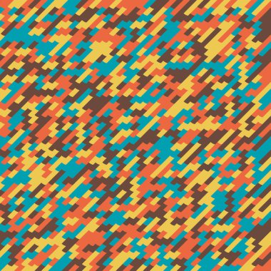 Soyut Geometrik Desen, üretken hesaplama sanatı, vektör illüstrasyonu 