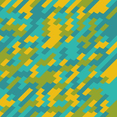 Renkli fayans, kusursuz rastgele dokuma mozaik deseni, bağlantı sanatı arkaplan tasarımı illüstrasyonu, soyut geometrik desenli üretken hesaplama sanatsal illüstrasyonu