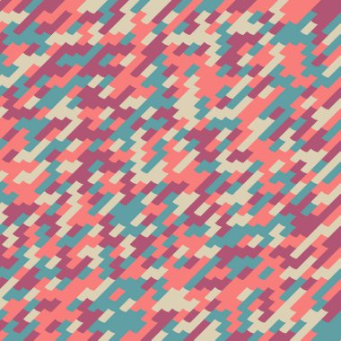 Renkli fayans, kusursuz rastgele dokuma mozaik deseni, bağlantı sanatı arkaplan tasarımı illüstrasyonu, soyut geometrik desenli üretken hesaplama sanatsal illüstrasyonu