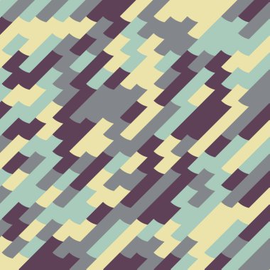 Soyut Geometrik Desen, üretken hesaplama sanatı, vektör illüstrasyonu 