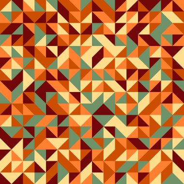 Renkli fayans, kusursuz rastgele dokuma mozaik deseni, bağlantı sanatı arkaplan tasarımı illüstrasyonu, soyut geometrik desenli üretken hesaplama sanatsal illüstrasyonu